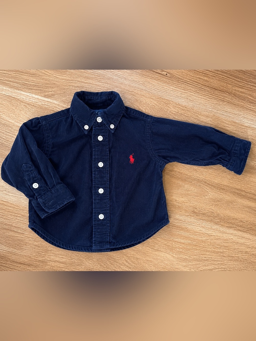 Ralph Lauren Baby Navy Blue Corduroy Shirt